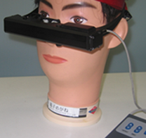 開発中 ゴーグル型電子めがね